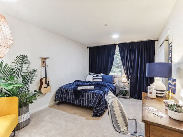 A bedroom at The Colleges at La Rue.